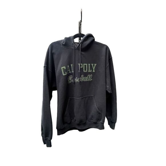CAL POLY UNIVERSITY BASEBALL NAVY BLUE BLING RHINESTONES SPELLOUT HOODIE SWEATSH - Picture 5 of 17